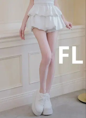 Darich 다리치 더블 벌룬 비쥬 미니 스커트 WHT 화이트