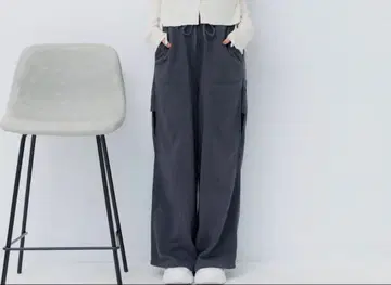 사이드 슬릿 스웨트 팬츠 (차콜 그레이)