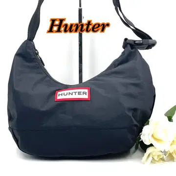[새상품급] HUNTER 헌터 숄더백 나일론 미디 호보 블랙