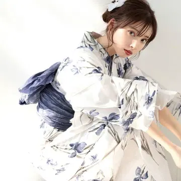 Dita 여성복 유카타 오비 세트 교토의 수묵화 수선화