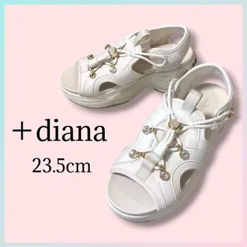 [ 새상품 ] +diana 샌들 통굽 비쥬 코드 화이트 23.5