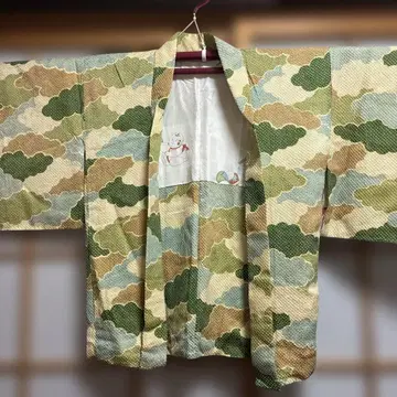 겉옷, 럭셔리 순수 실크 구름 문양 행운의 물건 동자 패턴, 새상품, 새상품급