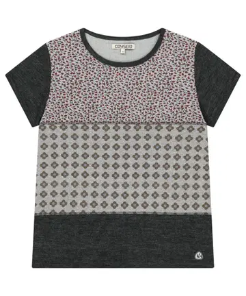 COYSEIO FLOWER PATCHWORK T-shirt Grey