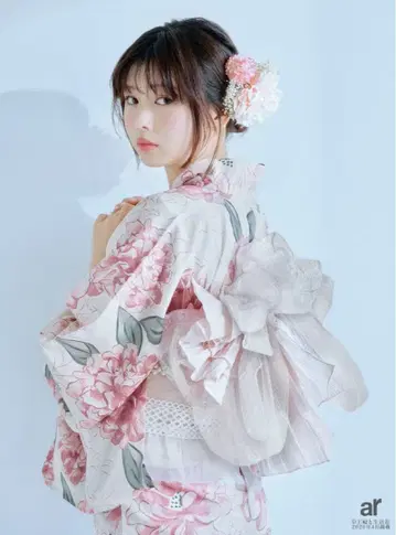 최종 가격 인하 새상품 그레일 grl 작약 패턴 유카타 세트 [tu1946] 오히나사마