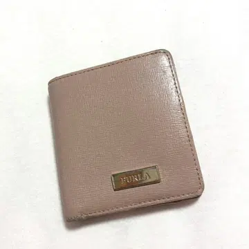 FURLA 훌라 이단 접이식 지갑 컴팩트 월렛 핑크 가죽