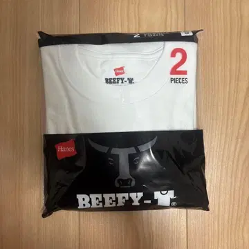 Hanes BEEFY-T 크루넥 티셔츠 2장 세트 화이트