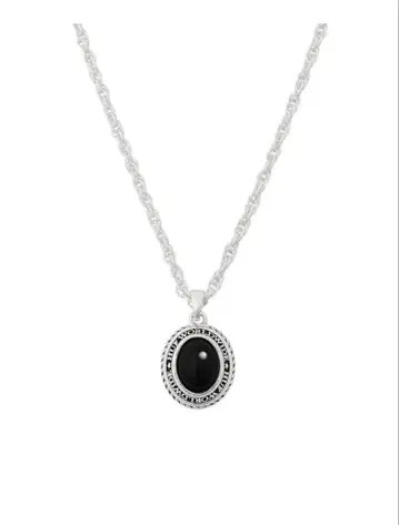 OVAL STONE NECKLACE / HUF 하프 목걸이