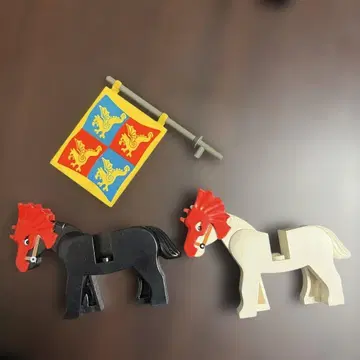 LEGO 레고 말 피규어 기사 장비 깃발 세트