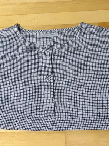 fog linen work 체크 무늬 블라우스