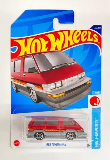 MATTEL HOTWHEELS HW J-IMPORTS 7/10 HCT15 1986 TOYOTA VAN(레드x그레이) 173/250