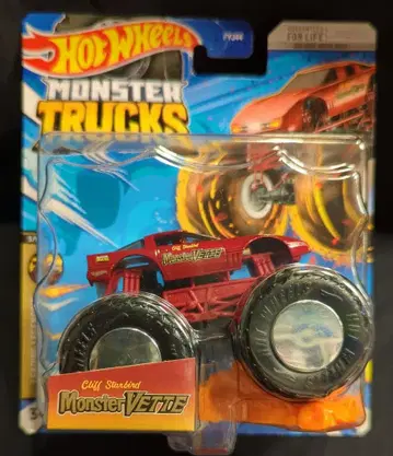 MATTEL MONSTER TRUCKS/LEADING LEGENDS 3/6 HOTWHEELS MONSTER VETTE 레드 3/6