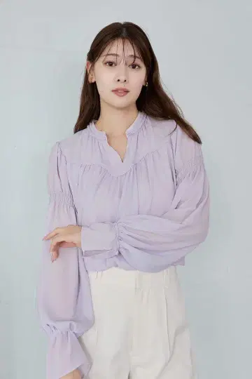 herlipto chiffon gathered blouse