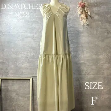 DISPATCHER NO.8 개더 V넥 원피스 아이보리