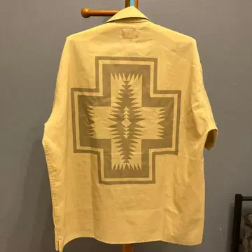 새상품급 PENDLETON (펜들턴) 백 프린트 반팔 오픈 카라 셔츠 M