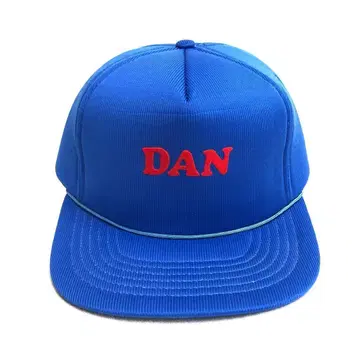 [ USA 모자 ] DAN 던 빈티지 트래커 캡 러버 프린트 파랑