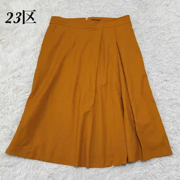 [새상품급] 23구 롱 기장 스커트 플레어 48 오렌지 무지