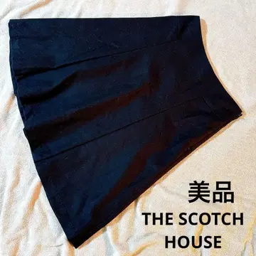[ 새상품급 ] THE SCOTCH HOUSE 블랙 플리츠 스커트 M 사이즈