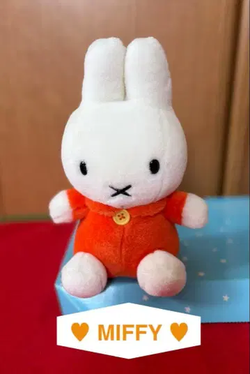 미피 봉제 인형 오렌지 의류