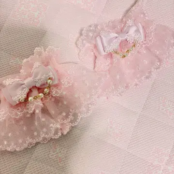 팬시 리본 소매 장식 axes femme kawaii