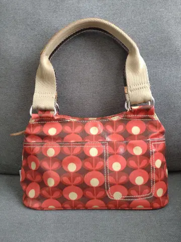 Orla Kiely 토트백 오렌지 계열 가로 길이 31cm