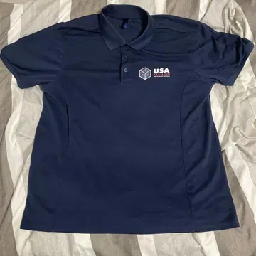 새상품급 오사카 간사이 만국박람회 USA 파빌리온 스태프 한정판 피케 셔츠 미국관