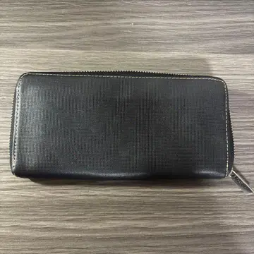 남성용 라운드 지퍼 장지갑 블랙