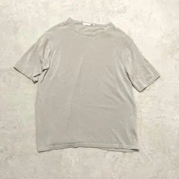 evam eva 코튼 니트 반팔 베이지