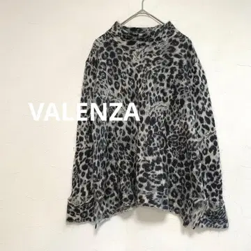 발렌자 Valenza 레오파드 무늬 모헤어 니트 여성용 L