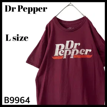 인기 기업계 Dr.Pepper 닥터페퍼 센터 로고 T셔츠 L