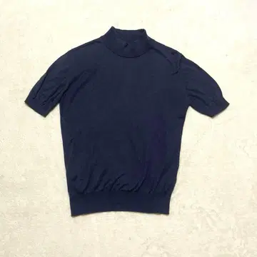 JOHN SMEDLEY 모크넥 씨 아일랜드 코튼 네이비 XS