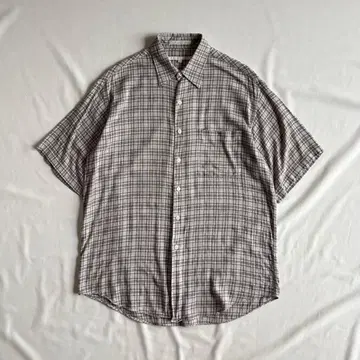 90s PERRY ELLIS cotton x rayon check shirt
