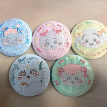 치이카와 자수 캔뱃지 치이카와, 하치와레, 토끼, 아노코, 밤만쥬