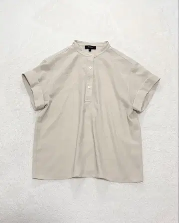 Theory 24SS PRIME GGT 스탠드 카라 블라우스 베이지 P