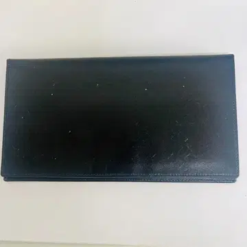 던힐 장지갑 블랙 가죽 이단 접이식 골드 금장 장식 지갑 비즈니스