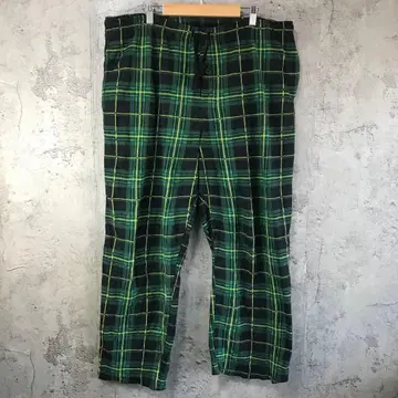 Y5664 구제 의류 체크 파자마 팬츠 블랙 그린 노랑 90s Y2K