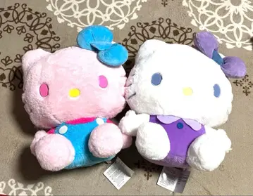 헬로키티 인형 GJ 나이트 퍼플 인형 핑크와 하늘색 인형