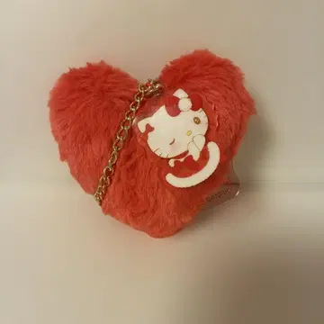 Hello Kitty 하트 퍼 키링 즉시 구매 OK