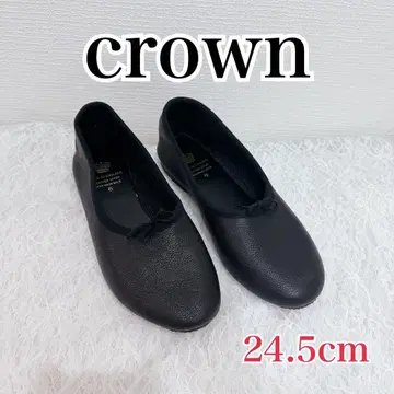 [ 컨디션 최상 ] crown 크라운 리본 발레 슈즈 플랫슈즈 블랙