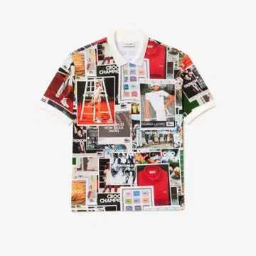 LACOSTE 라코스테 올 패턴 피케 셔츠 빈티지풍