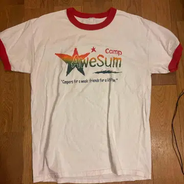 빈티지 90s 80s 링거 T셔츠