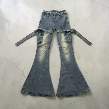 플레어 데님 블루 기믹 부츠컷 Y2K M