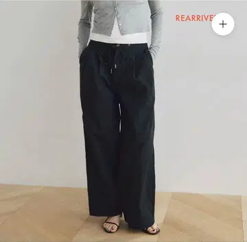 searoomlynn 2tuck 나일론 볼륨 팬츠 블랙 M