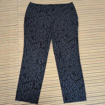Munsingwear 올 패턴 로고 팬츠 블랙