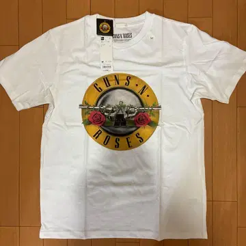 GU Guns N' Roses 그래픽 반팔 티셔츠 화이트 M