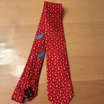 Salvatore Ferragamo 넥타이 펭귄 패턴 레드