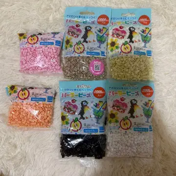 아이론 비즈 펄러비즈 흰색 검은색 크림 모카 애프리콧 사쿠라