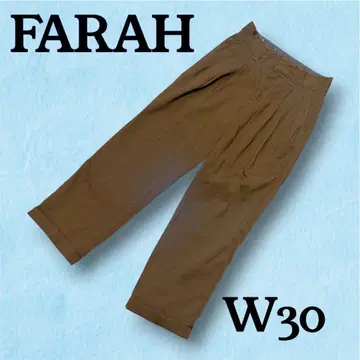 FARAH 퍼 슬랙스 팬츠 브라운 W30