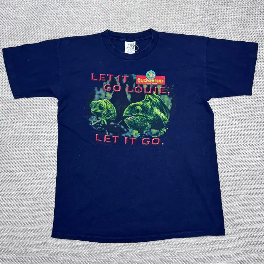 (XL) 90s 빈티지 버드와이저 카멜레온 티셔츠