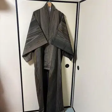 기모노 나뭇결 무늬 야마토 금제 순수 실크