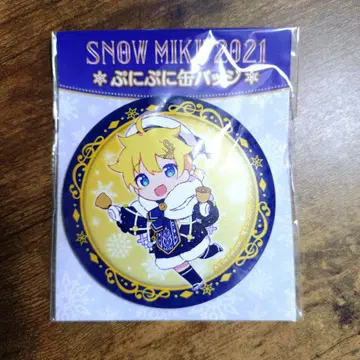카가미네 렌 쁘니쁘니 캔뱃지 SNOW MIKU 2021 유키 미쿠
